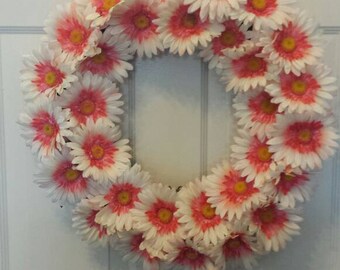 Daisy wreath / spring wreath / summer wreath / holiday wreath / Easter wreath / door wreath / front door wreath