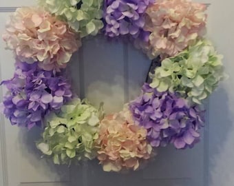 Hydrangea wreath / holiday wreath / front door wreath / Easter wreath / summer wreath / spring wreath / door wreath