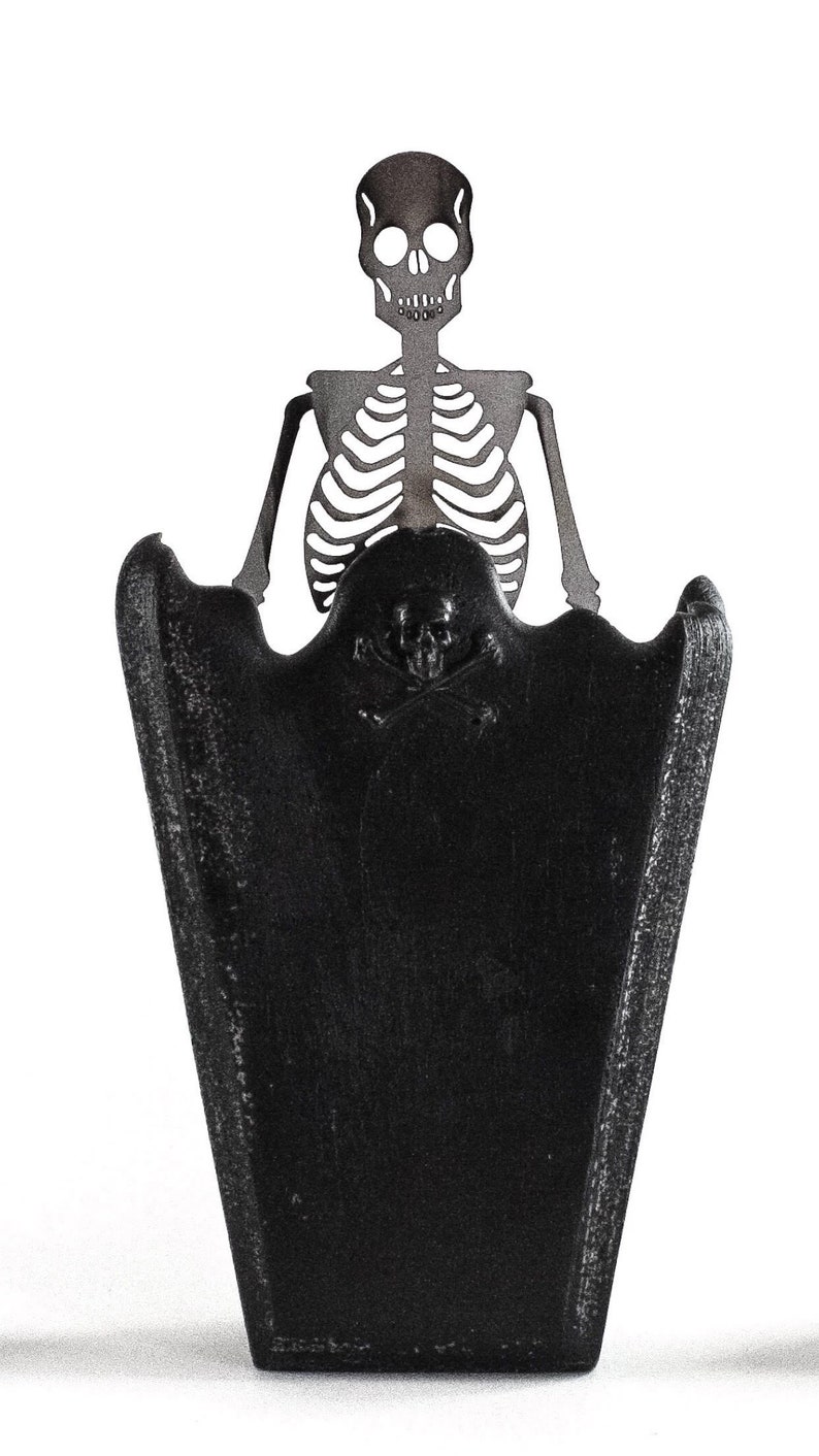 Coffin Skeleton Candle Halloween Candles Creepy Candles Halloween Decor Fall Candle Halloween Decorations Horror Goth Birthday image 3