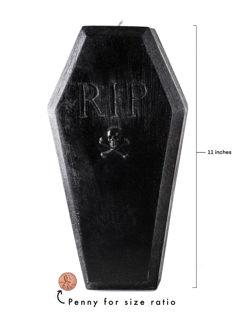 Coffin Skeleton Candle Halloween Candles Creepy Candles Halloween Decor Fall Candle Halloween Decorations Horror Goth Birthday image 2