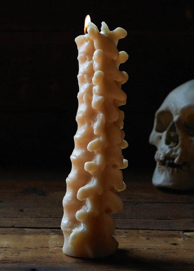 Spine Candle Halloween Candles Creepy Candles Halloween Decor Fall Candle Halloween Decorations Horror Decor Goth Birthday image 2