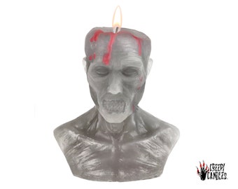 Bleeding Zombie Candle - Halloween Candles - Creepy Candles - Halloween Decor - Fall Candle - Halloween Decorations - Horror Goth Birthday