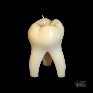 Tooth Candle - Halloween Candles - Creepy Candles - Halloween Decor - Fall Candle - Halloween Decorations - Horror - Goth Birthday - Dentist