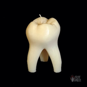 Tooth Candle - Halloween Candles - Creepy Candles - Halloween Decor - Fall Candle - Halloween Decorations - Horror - Goth Birthday - Dentist