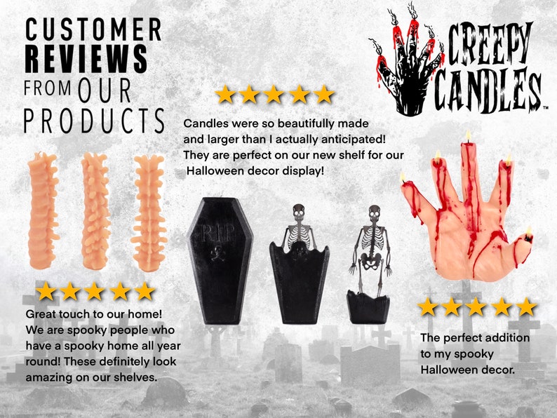 Bleeding Hand Candle  Halloween Decor  Halloween Candles  image 4