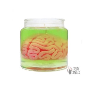 Brain In a Jar Candle - Halloween Candles - Creepy Candles - Halloween Decor - Fall Candle - Halloween Decorations - Horror Decor - Goth