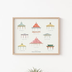 Tower Grove Park Pavilions Art Print: 11x14 Horizontal
