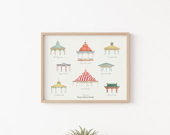 Tower Grove Park Pavilions Art Print: 11x14 Horizontal