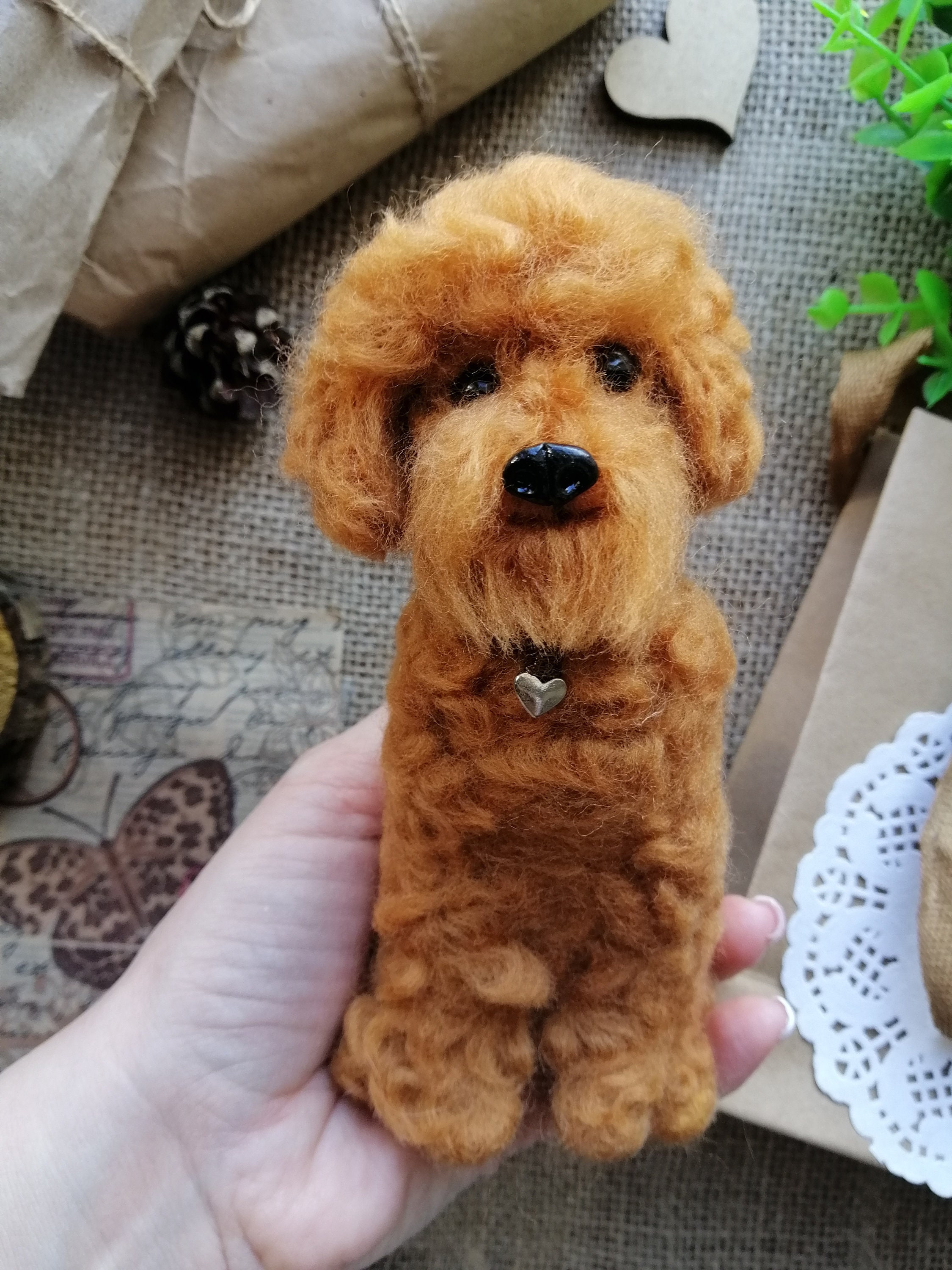 Custom Dog Doll Pet Portrait From Photos Needle Felted Animal Etsy