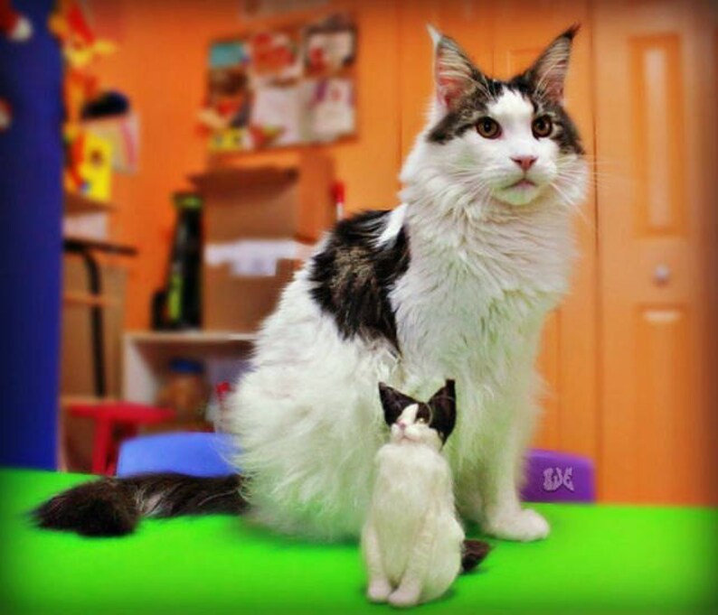 Small cat figurine Realistic stuffed cat Most sold items