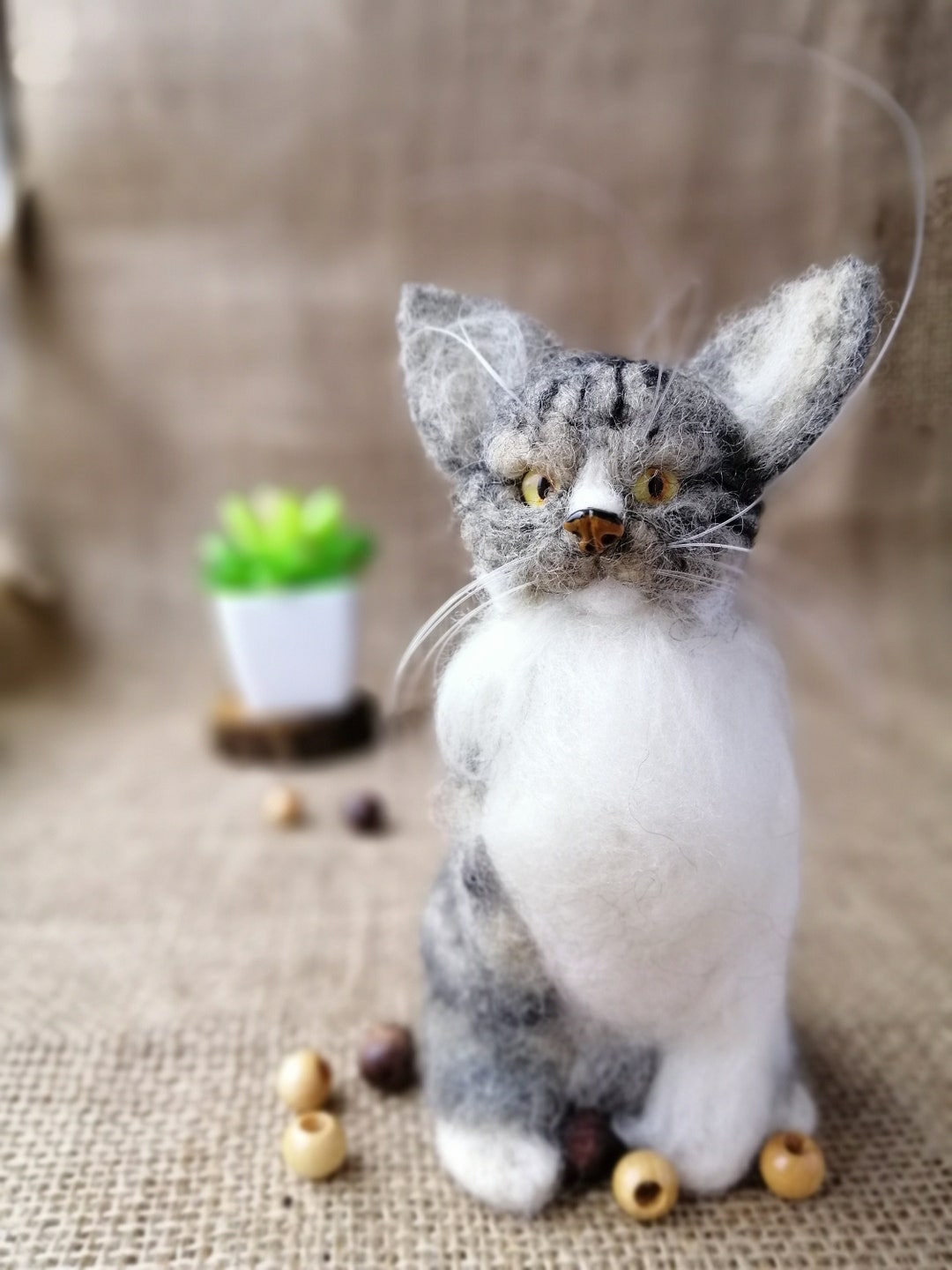 Custom Stuffed Animal of Your Cat Felt Stuffed Animals Realistic Cat