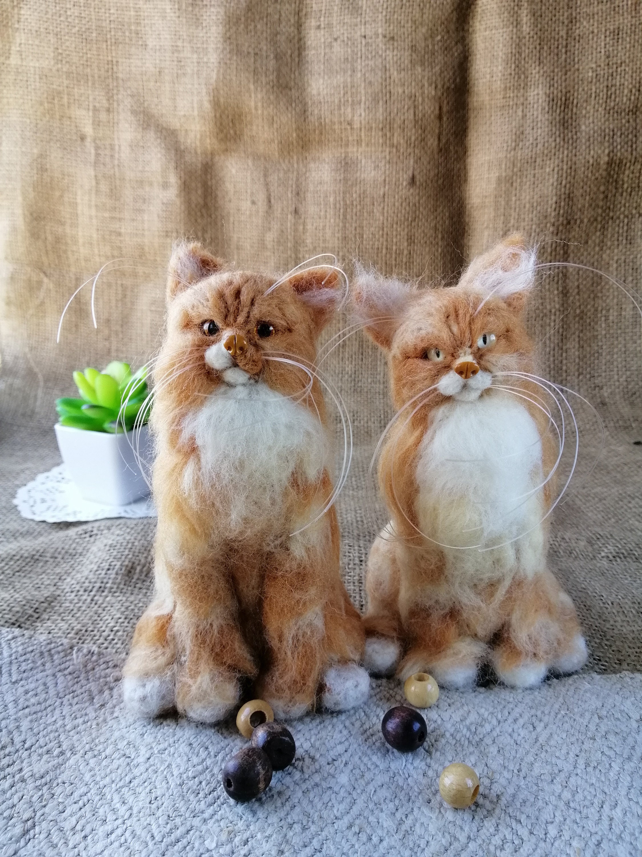 Custom Stuffed Animal of Your Cat Felt Stuffed Animals Etsy