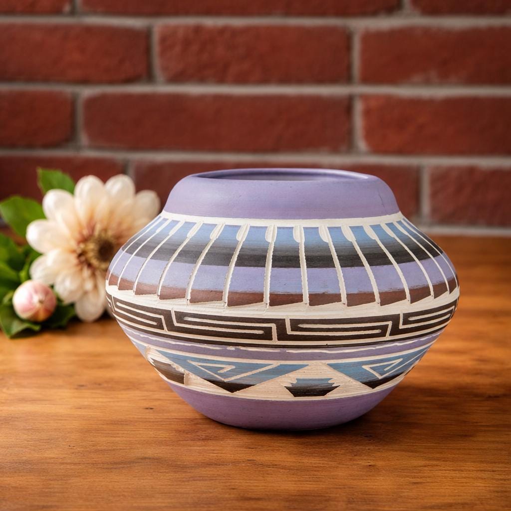 【希少品】ナバホ　壺　花瓶　Navajo ネイティブアメリカン　ヴィンテージ ネイティブ アメリカン ナバホ族 navajo ポタリー 壺 花瓶 | condense2011