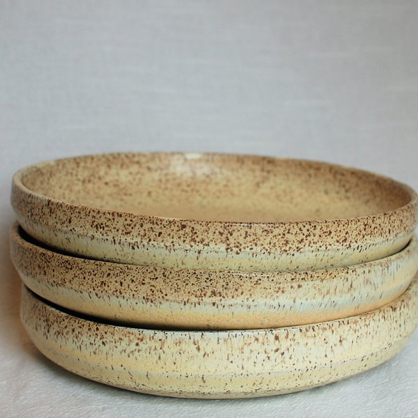 Pasta Bowl | Handmade Ceramic | Wide Shallow Bowl | Geo Series