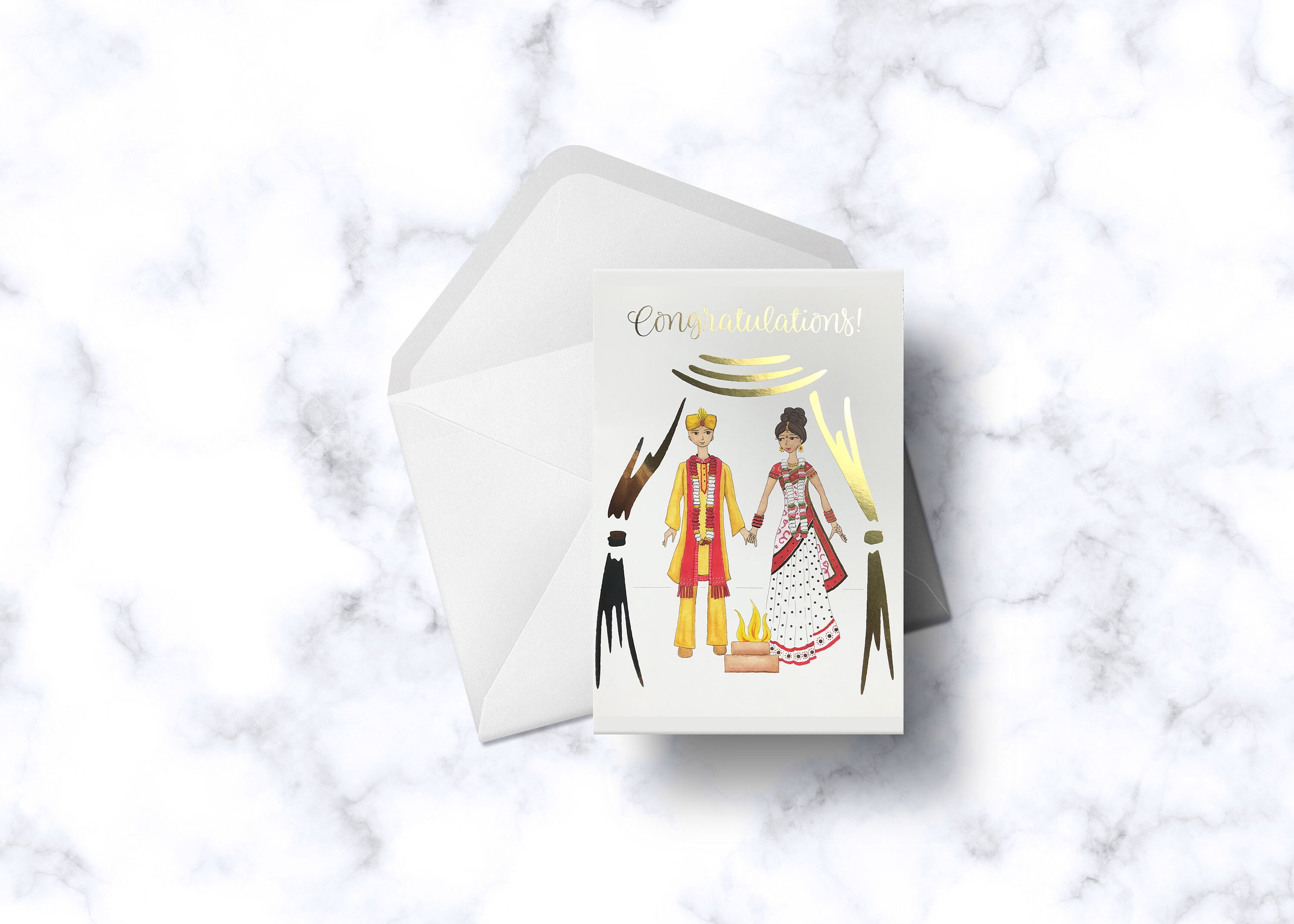 Indian Wedding Card Wedding Greeting Card Pyar Card Etsy