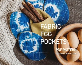 Easy Reusable Fabric Easter Egg Pocket Pattern: Beginner Sewing (PDF Pattern)