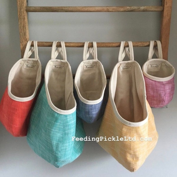 Colorful Hanging Pod, Rainbow Colors Hanging Pod, Hanging Bag, Hanging Wall Storage, Hanging Basket, Fabric Bag, Toy Storage, Playroom