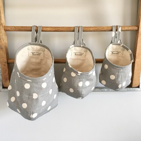 Hanging Storage Bag Pod Fabric Basket Bathroom Nursery Decor Dog Toy
