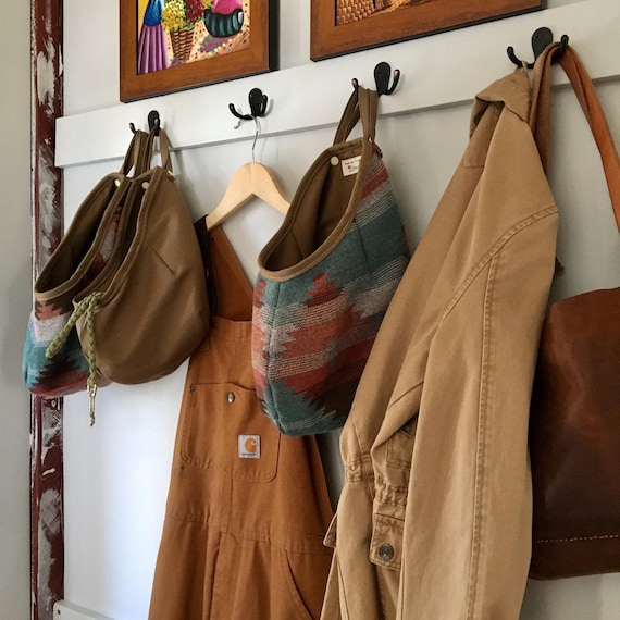 Southwest Style Hanging Storage Pod, Western Blanket Style Hanging Basket, Boho Entryway Storage, Bedroom Storage, Craft Storage, Yarn Bag