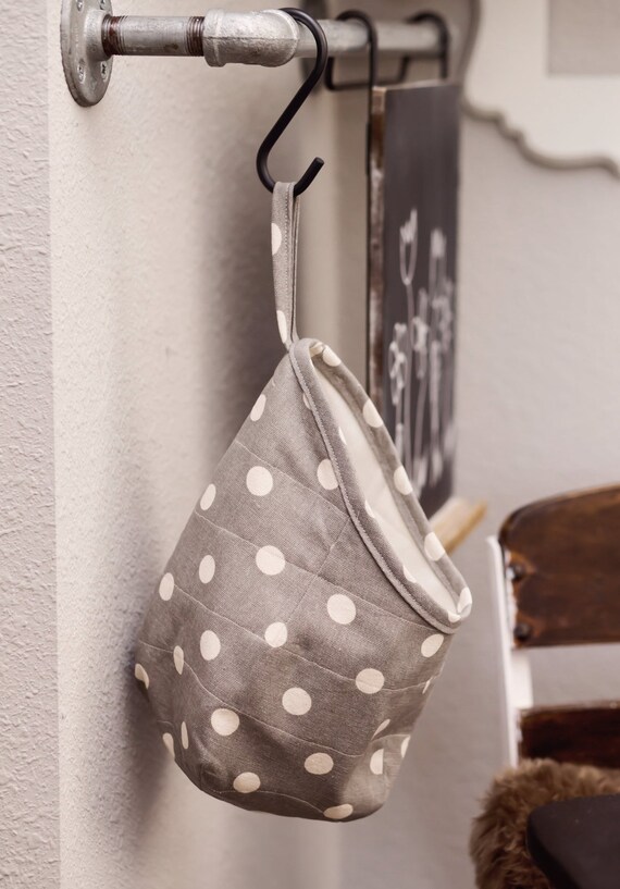 Hanging Storage Bag Pod Fabric Basket Bathroom Nursery Decor Dog Toy