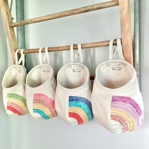 Rainbow Hanging Pod, Rainbow Storage Basket, Playroom Storage, Bedroom Organization Storage, Hanging Bag, Hanging Basket