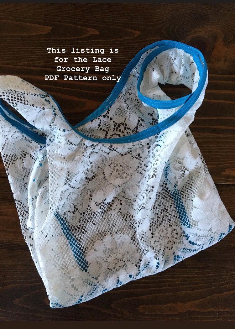 Lace Grocery Bag Sewing Pattern Digital Instant Download PDF - Etsy