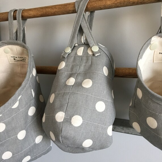 Hanging Storage Bag Pod Fabric Basket Bathroom Nursery Decor Dog Toy