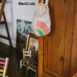 Rainbow Hanging Pod, Rainbow Storage Basket, Playroom Storage, Bedroom Organization Storage, Hanging Bag, Hanging Basket image 4