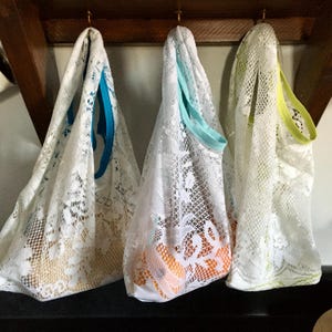 Lace Grocery Bag Sewing Pattern Digital Instant Download PDF