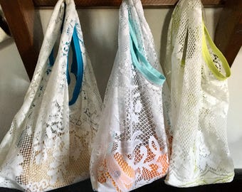 Lace Grocery Bag Sewing Pattern Digital Instant Download PDF