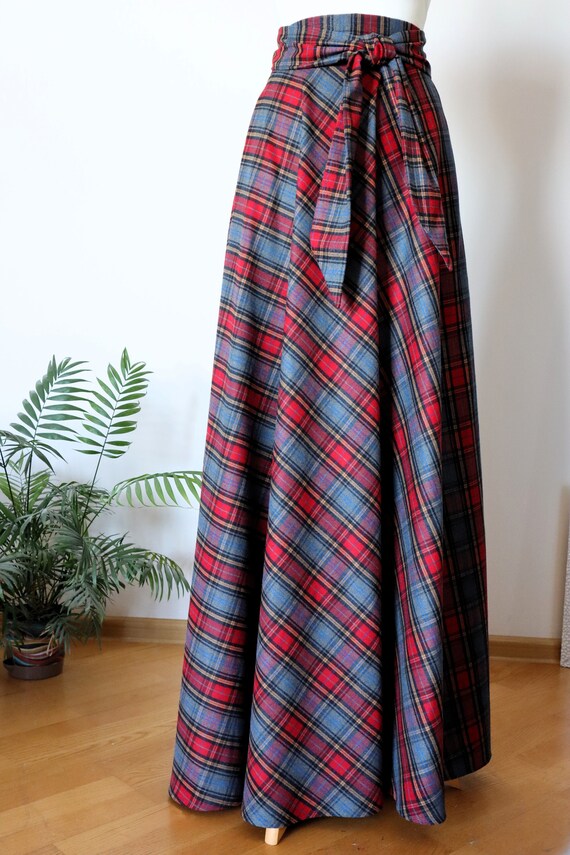 Grey plaid skirt plus size cheap