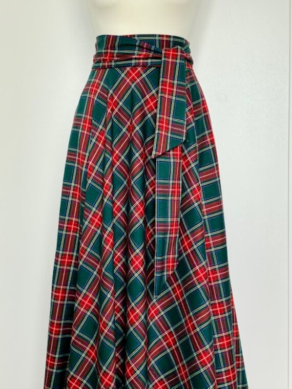 plaid maxi skirt
