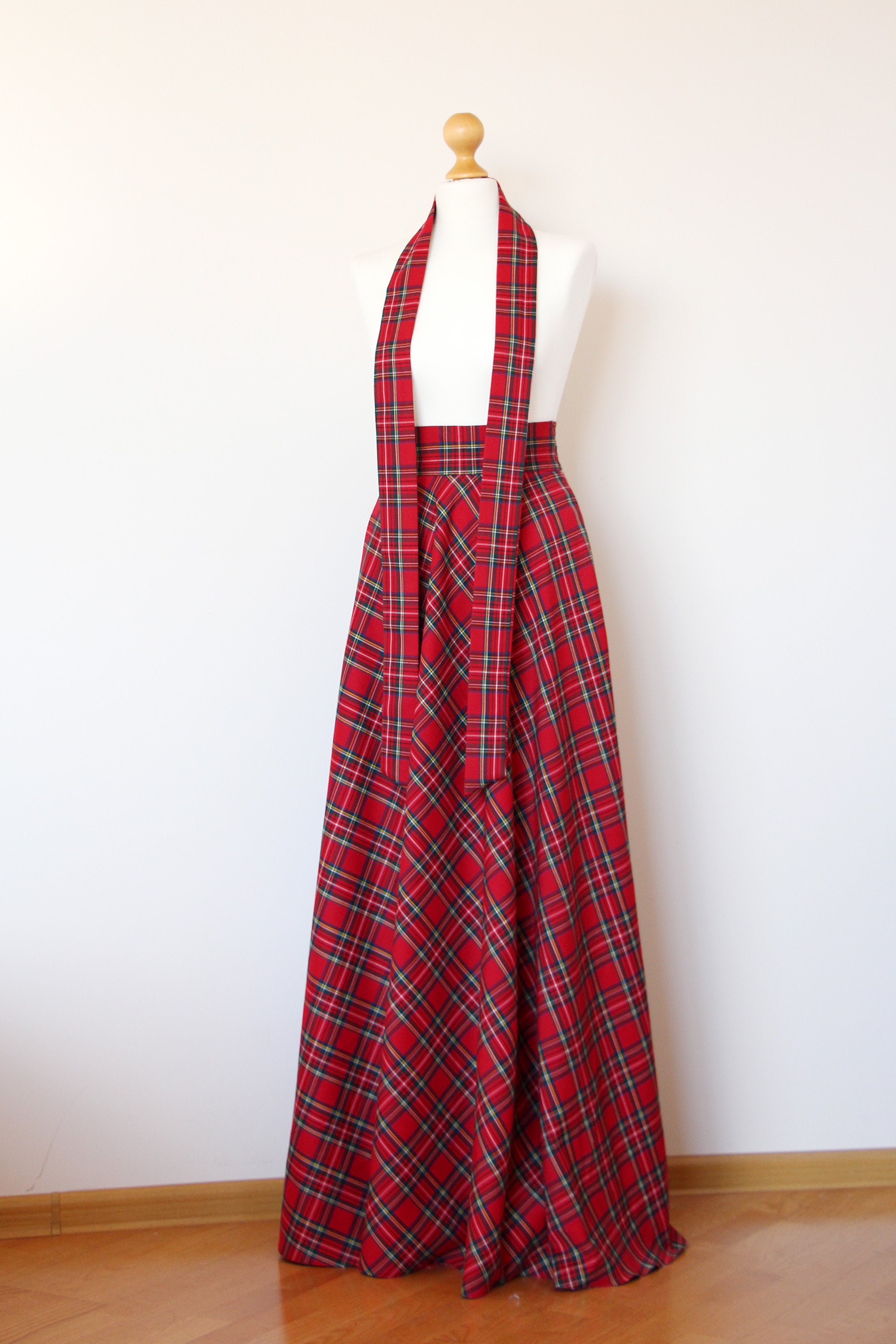 Red Tartan Maxi Skirt Red Plaid Maxi Skirt Red Maxi Skirt With Etsy Canada