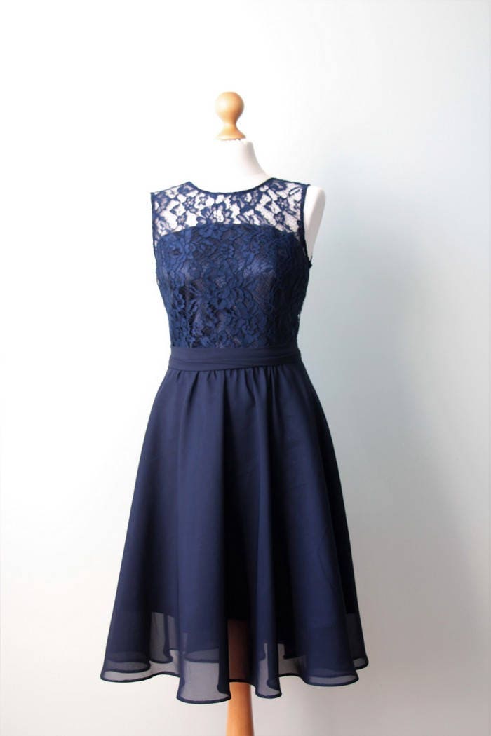 short navy blue dress