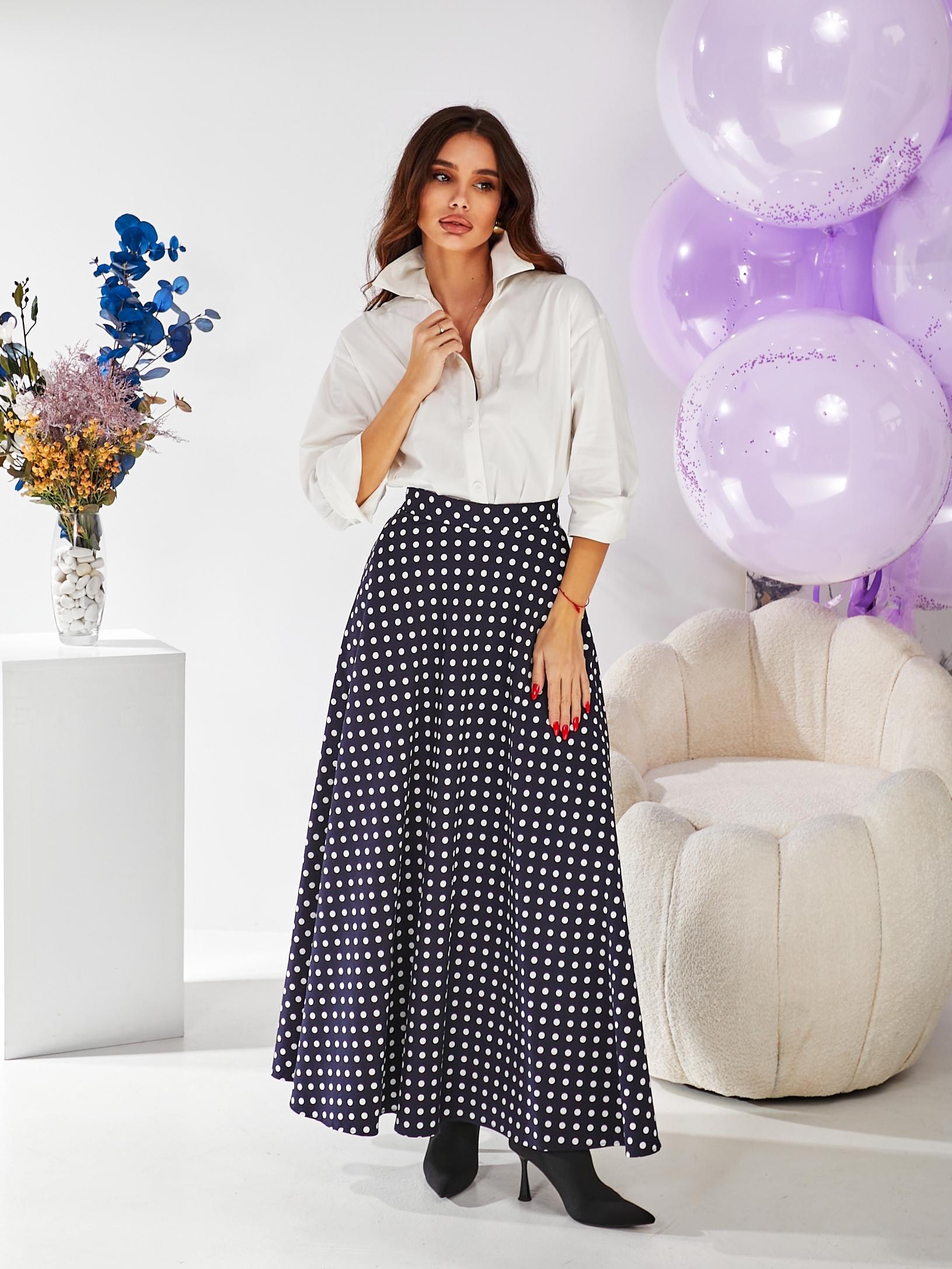 White and Black Polka Dot Skirt Etsy UK