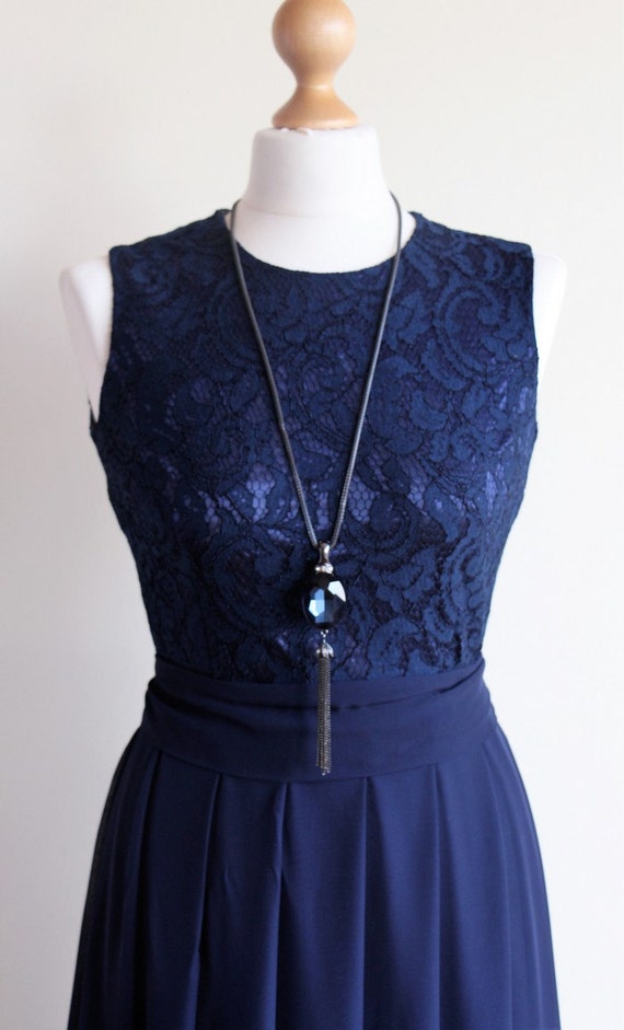 midnight blue bridesmaid dresses with lace