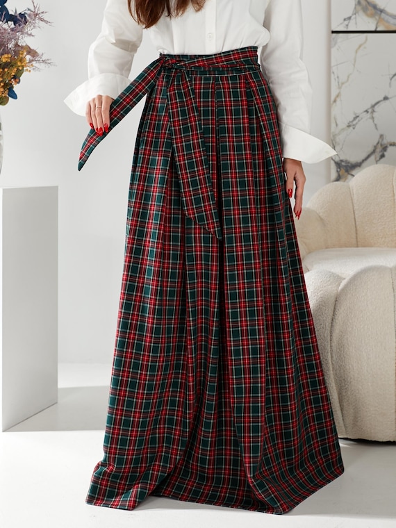 ok.soon / tartan check long skirt /新品 ok.soon】tartan check long skirt Checkered maxi skirt | Only