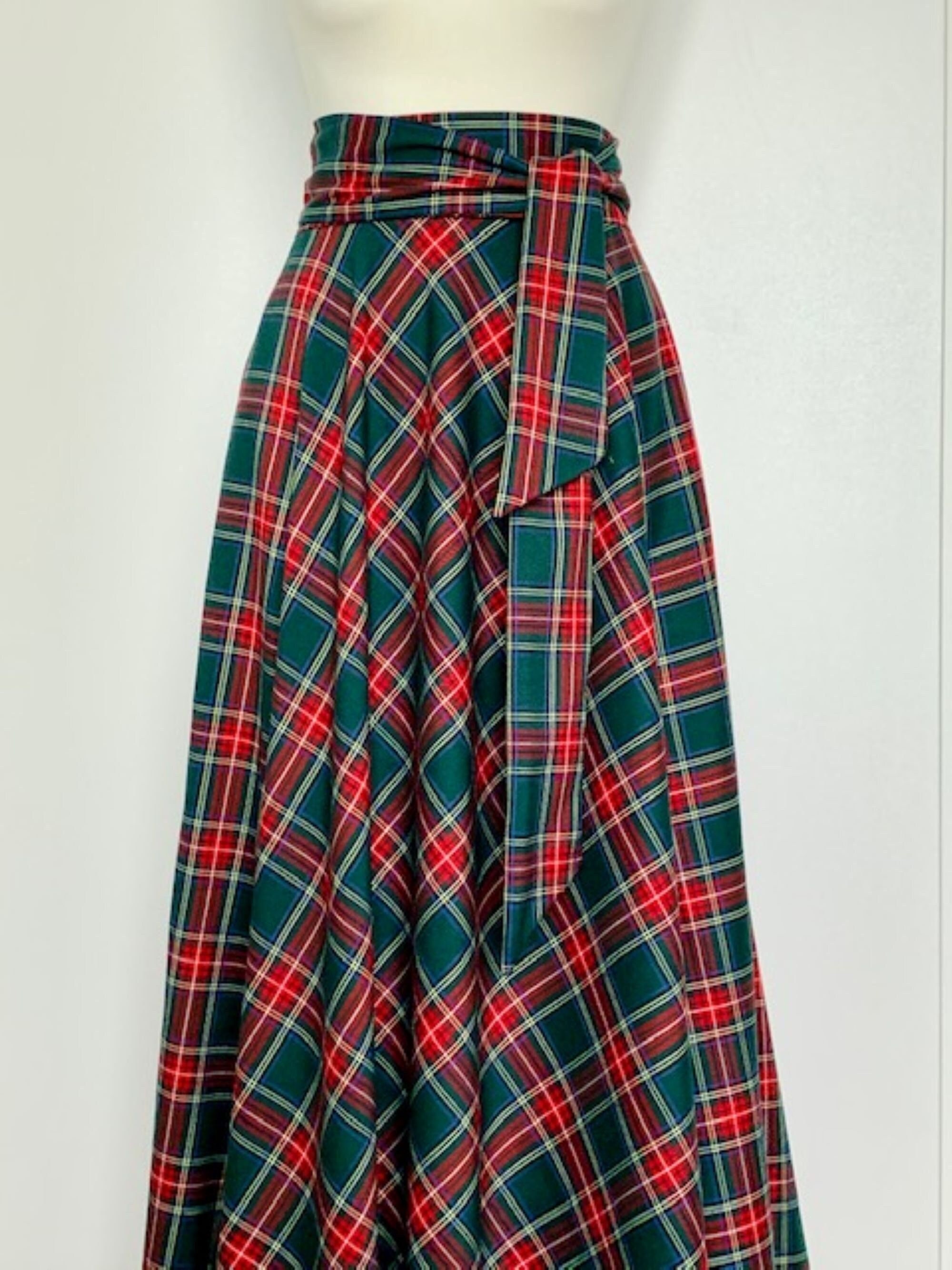 Tartan Skirt Size 16 Etsy UK