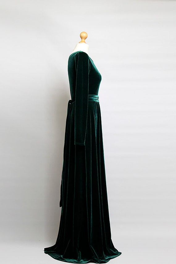 Sleeve Maxi Hunter Green Dress Long Sleeve Hunter Green Maxi Dress With Long  Sleeves And Slit