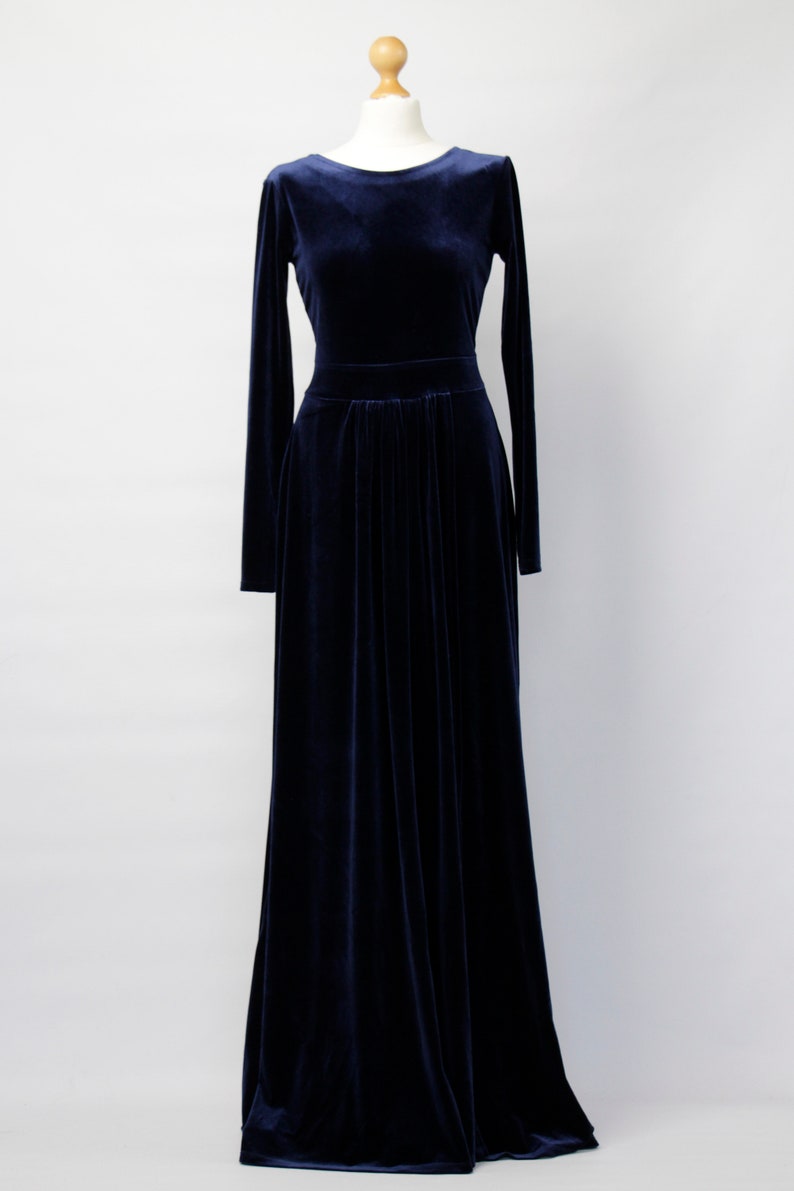 Velvet Prom Dress with High Slit, Wedding Reception Dress, Bridesmaid Dress     fg3518