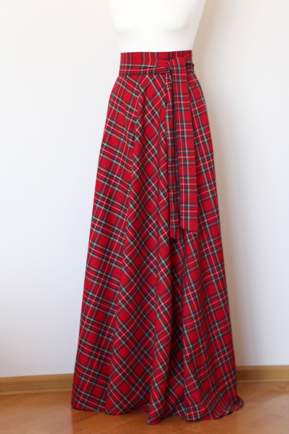 Tartan Red And Blue Plaid Women's Skirt