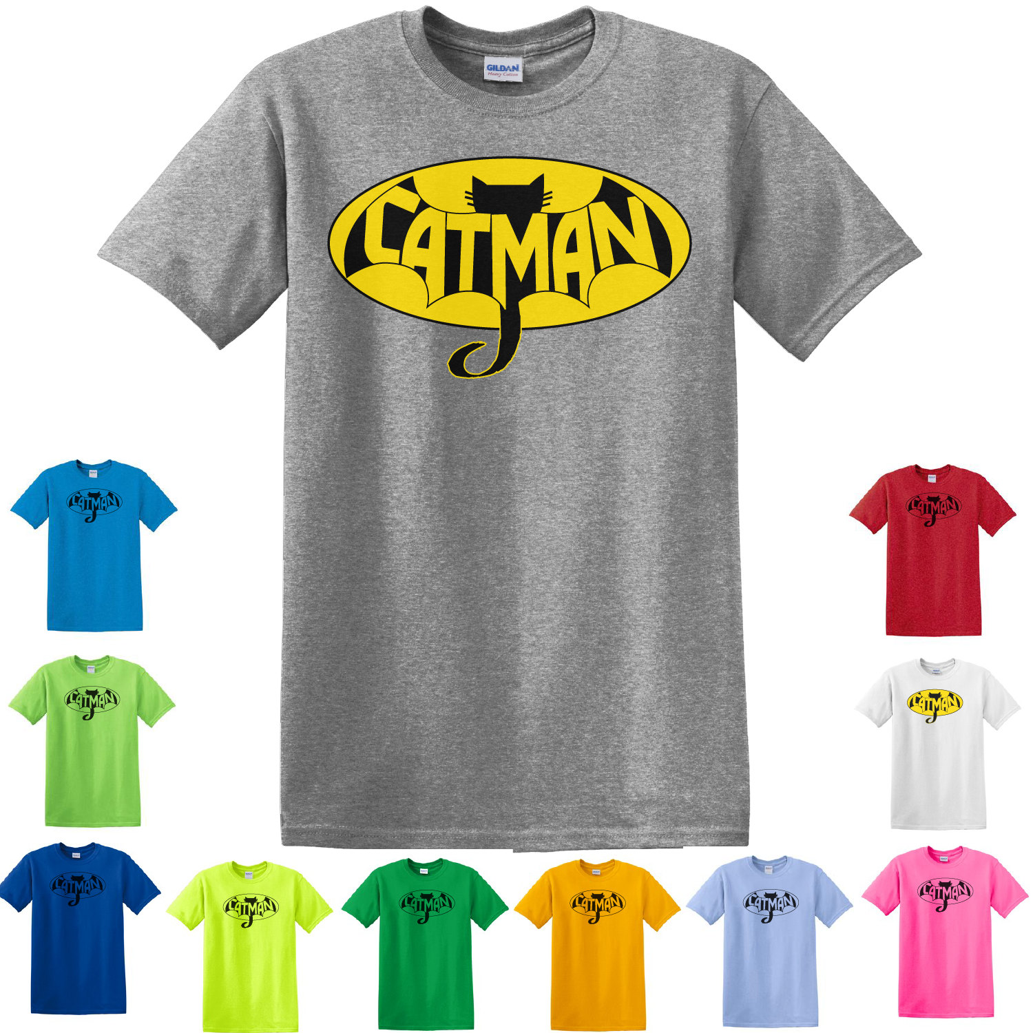 Catman TShirt Cats Men Love Cats Cat Shirt Catman Shirt Etsy