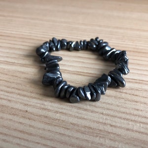 Hematite stone crystal beaded bracelet *MADE TO ORDER*