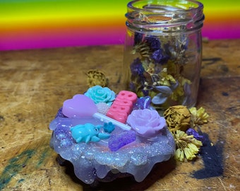 Decoden baby beetle purple drippy pudding jar