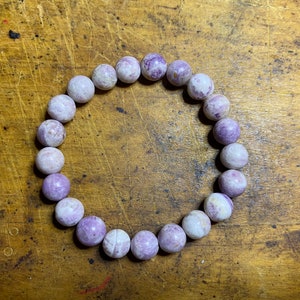 Lepidolith Kristall Perlen Armband *MADE TO ORDER*