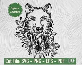 Download Wolf Mandala Svg Etsy