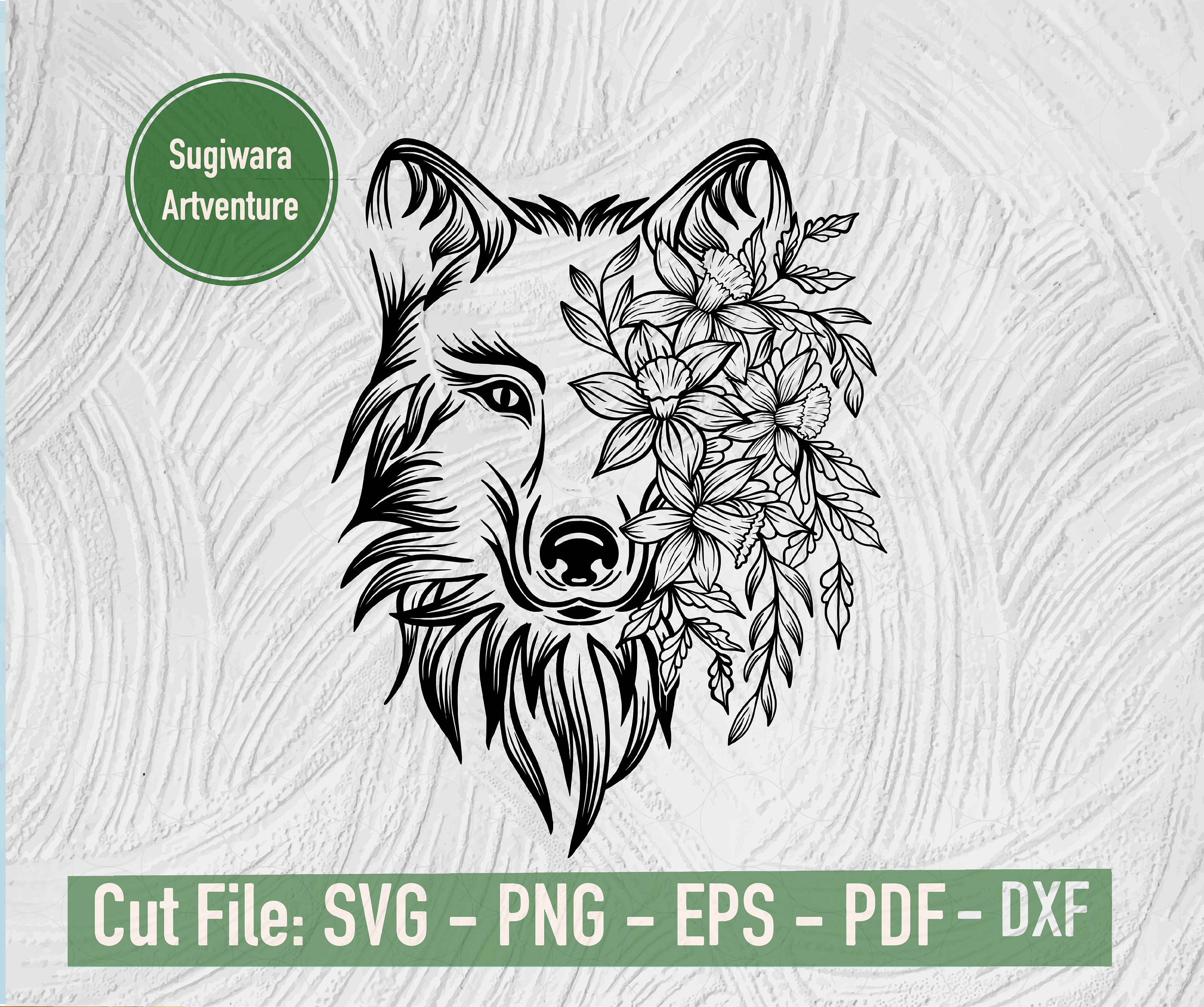 Wolf Flower SVG Wolf Head Svg Svg Files for Cricut Wolf - Etsy