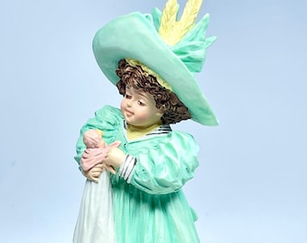 Estatueta de resina vitoriana Maud Humphrey Bogart "Little Playmates" 1990