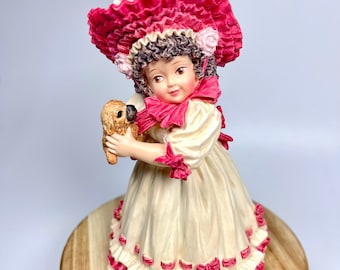 Estatueta de Maud Humphrey Bogart - Friends For Life - HamiltonRare Gifts - Somente para membros - Porcelana - Pintada à mão - Vintage 1991 - Colecionável