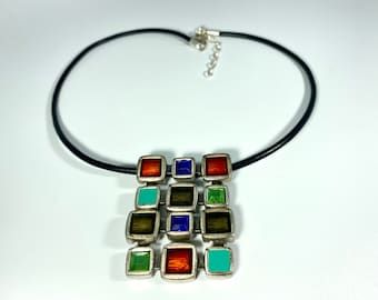 Linda chocker vintage Chicos assinada, fabricada nos EUA